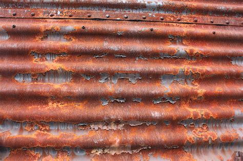 rusted corrugated metal sheets